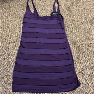 Express Purple Ruffled Tank Dress